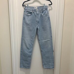 AGOLDE Light Blue High-Rise Straight leg Jeans